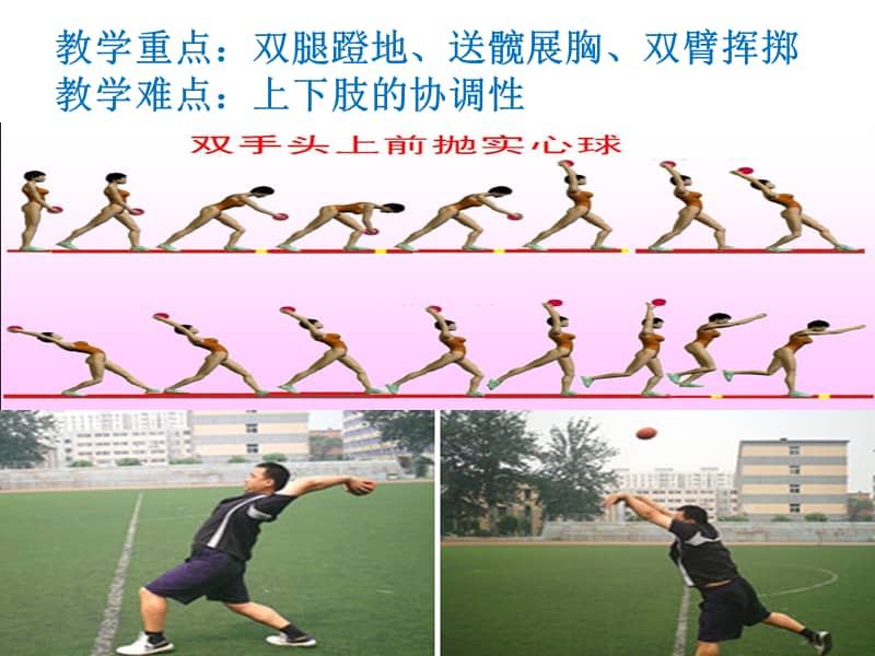 人教版体育与健康九年级第二章后抛实心球课件2pptx