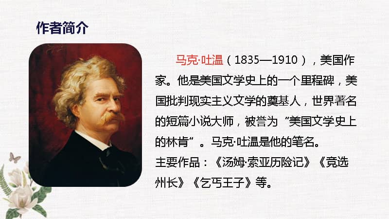 部编人教版统编教材小学语文六年级下册第2单元汤姆索亚历险记节选ppt