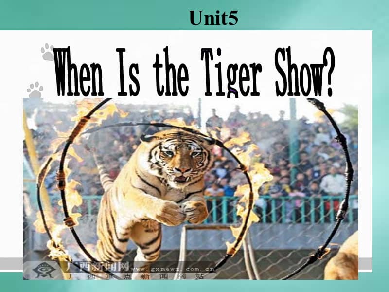 重庆大学版四年级下册英语unit5whenisthetigershowlesson1ppt课件5