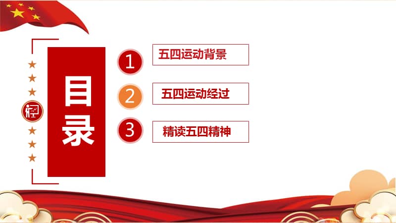 2021五四青年节五四运动ppt模板pptx