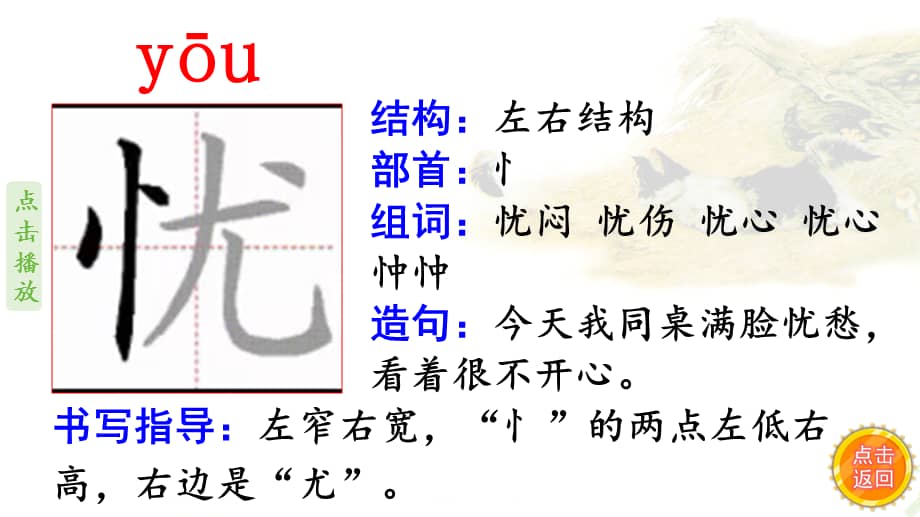 部编版四年级语文下册13猫生字笔顺课件ppt17页pptx