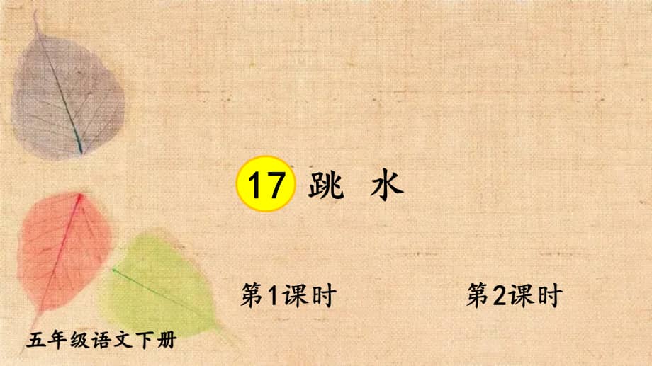 部编版语文五年级下册《 17 跳水 》课件.pptx_第1页