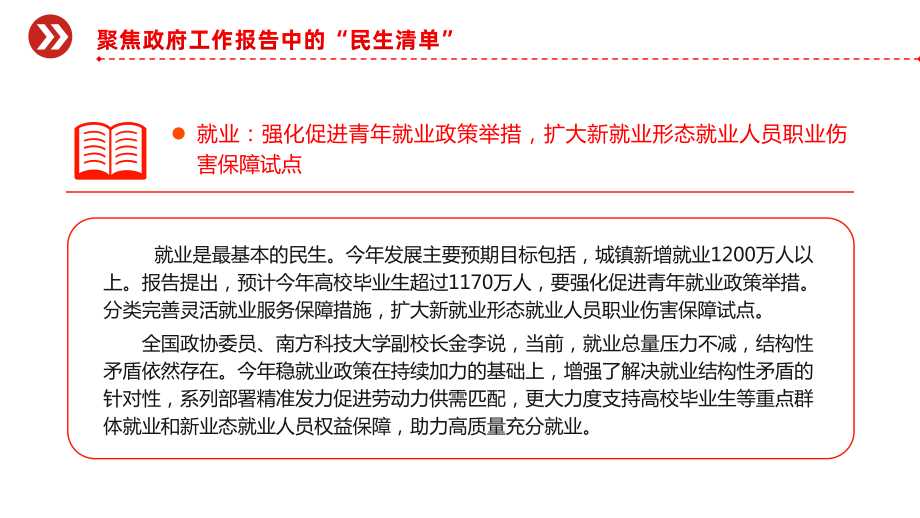 2024全国两会聚焦政府工作报告中的"民生清单"党课ppt课件.pptx